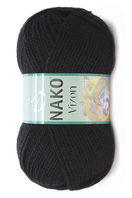 Nako Yarn - NAKO VİZON KNİTTİNG YARN 217 Black