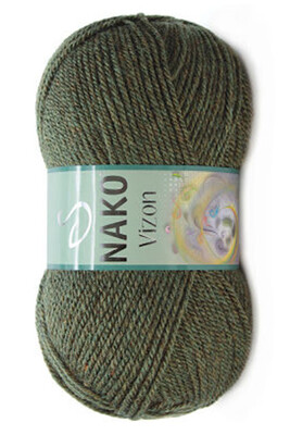 Nako Yarn - NAKO VİZON KNİTTİNG YARN 23520 Khaki Mix