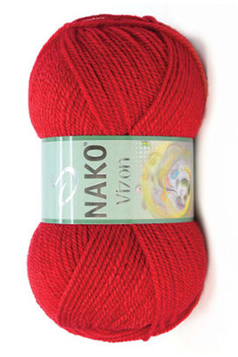 Nako Yarn - NAKO VİZON KNİTTİNG YARN 251 Red