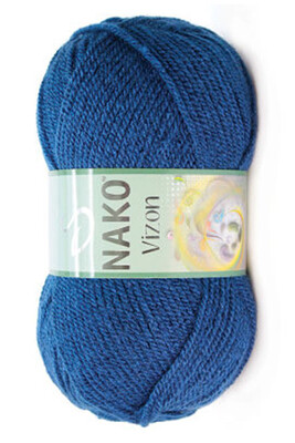 Nako Yarn - NAKO VİZON KNİTTİNG YARN 517 Medium Blue