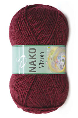 Nako Yarn - NAKO VİZON KNİTTİNG YARN 999 Claret Red