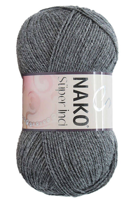 Nako Yarn - NAKO SÜPER İNCİ 193 Dark Grey Melange