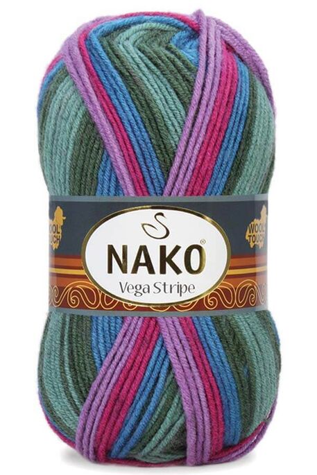 Nako Yarn - NAKO VEGA STRİPE COLOR 82408