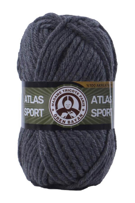 Örenbayan yarn - ÖREN BAYAN ATLAS SPORT 009 Koyu Gri