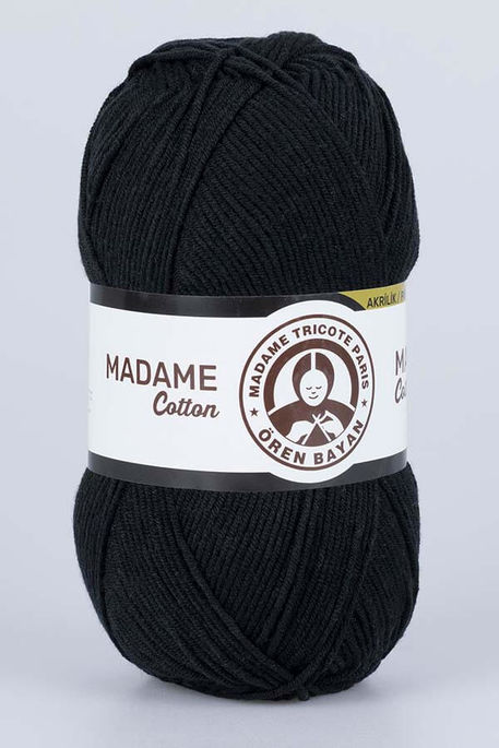 Örenbayan yarn - ÖREN BAYAN MADAME COTTON YARN 999 BLACK