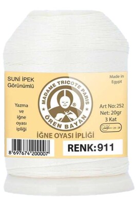 Örenbayan yarn - ÖREN BAYAN SUNİ İPEK OYA İPLİĞİ 20 GR 0911