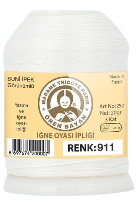 Örenbayan yarn - ÖREN BAYAN SUNİ İPEK OYA İPLİĞİ 20 GR 0911