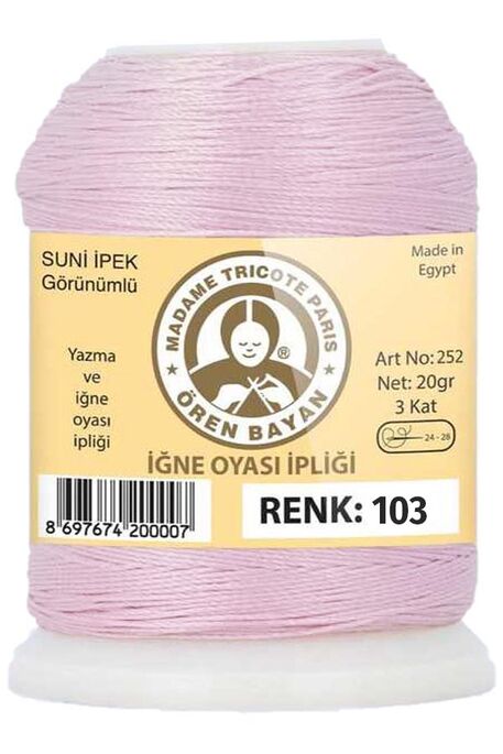 Örenbayan yarn - ÖREN BAYAN ARTIFICIAL SILK LACE YARN 20 GR 0103