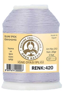 Örenbayan yarn - ÖREN BAYAN ARTIFICIAL SILK LACE YARN 20 GR 0420