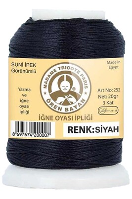 Örenbayan yarn - ÖREN BAYAN ARTIFICIAL SILK LACE YARN 20 GR BLACK