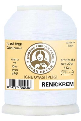 Örenbayan yarn - ÖREN BAYAN ARTIFICIAL SILK LACE YARN 20 GR CREAM