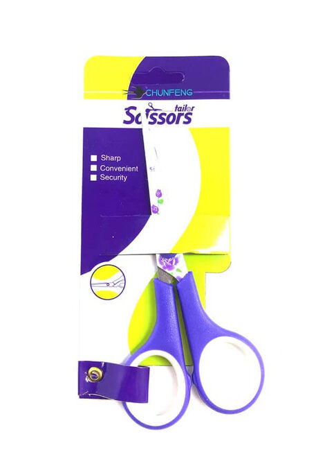 Hobitu Yarn - SCISSORS PATTERNED SMALL C-0021 PURPLE 14 CM