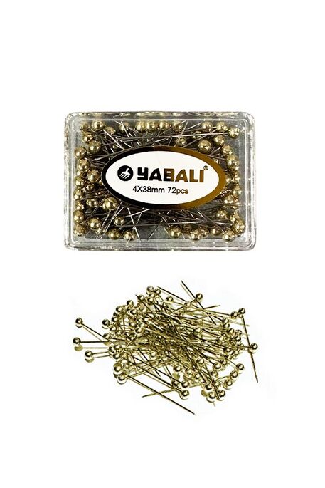 YABALI - YABALI 435 TERZİ İĞNESİ 72 Lİ 4X38MM GOLD