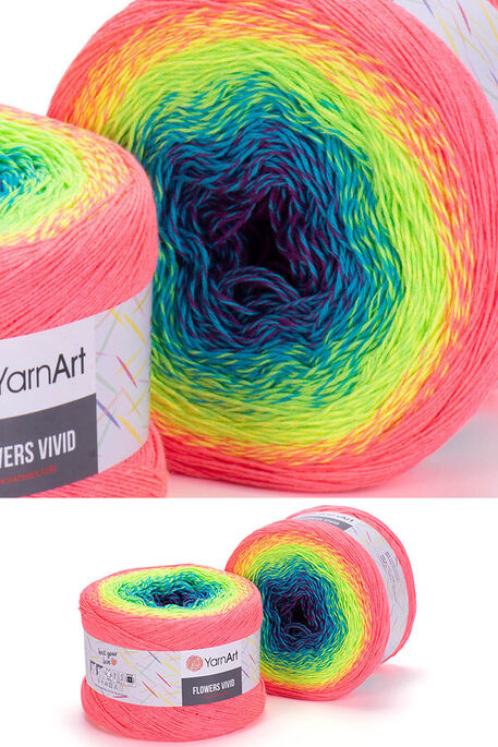 Yarnart yarn - YARNART FLOWERS VIVID YARN 505