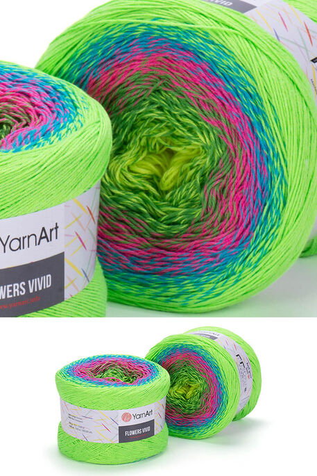 Yarnart yarn - YARNART FLOWERS VIVID YARN 506