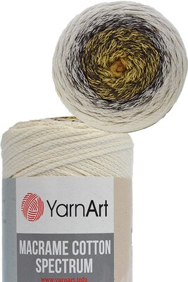 YARNART MACRAME COTTON SPECTRUM YARN 1301 - Thumbnail