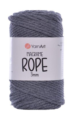 Yarnart yarn - YARNART MACRAME ROPE 3MM 758 Anthracite