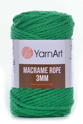 Yarnart yarn - YARNART MACRAME ROPE 3MM 759 Apple Green