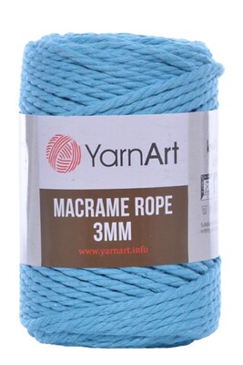 Yarnart yarn - YARNART MACRAME ROPE 3MM 763 Turquoise