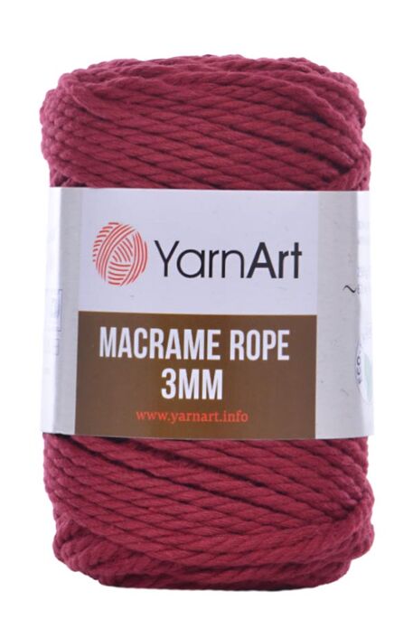 Yarnart yarn - YARNART MACRAME ROPE 3MM 781 Burgundy