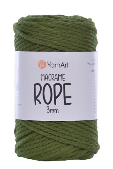 Yarnart yarn - YARNART MACRAME ROPE 3MM 787 Henna Green