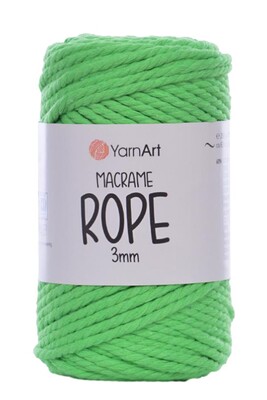 Yarnart yarn - YARNART MACRAME ROPE 3MM 802 Green