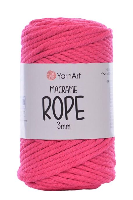 Yarnart yarn - YARNART MACRAME ROPE 3MM 803 Neon Pink