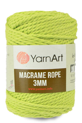 Yarnart yarn - YARNART MACRAME ROPE 3MM YARN 755 PISTACHIO GREEN