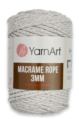 Yarnart yarn - YARNART MACRAME ROPE 3MM YARN 756 GRAY