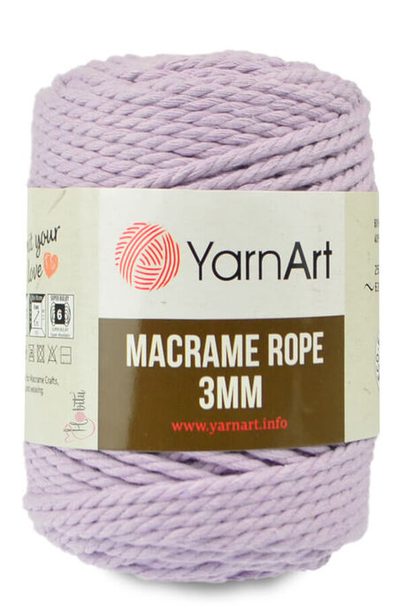 Yarnart yarn - YARNART MACRAME ROPE 3MM YARN 765 LILAC