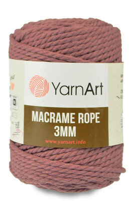 Yarnart yarn - YARNART MACRAME ROPE 3MM YARN 792 DRIED ROSE