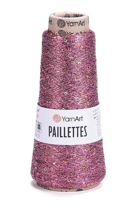 Yarnart yarn - YARNART PAILLETTES 8004 Koyu Gül