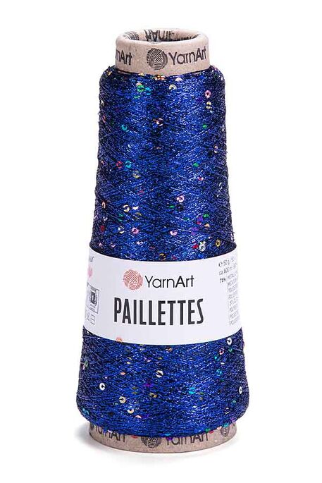 Yarnart yarn - YARNART PAILLETTES 8008 Saks Mavi